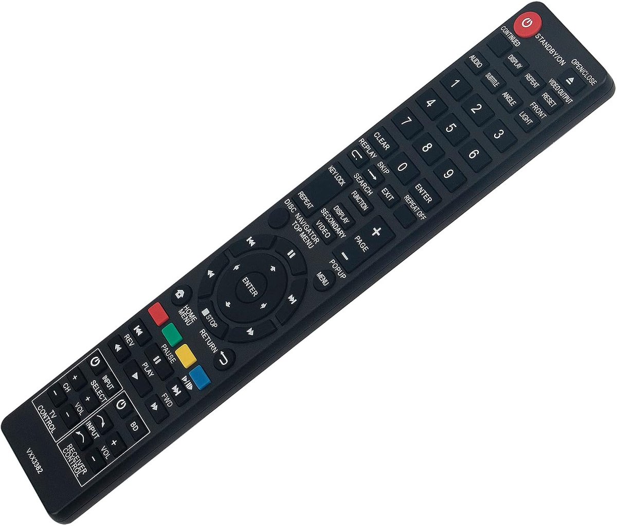 Afstandsbediening Vervanging - Afstandsbediening Blu-Ray - Dvd Speler Bediening - Geen Programmering Nodig - 10 Meter Bereik - Zwart