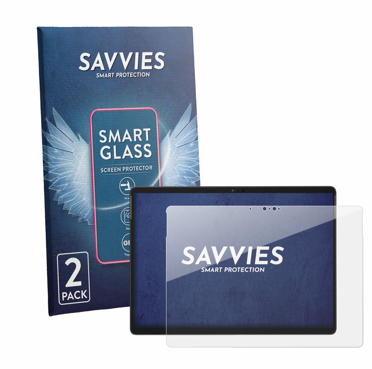 2 Stuks Savvies Screenprotector - geschikt voor Chuwi Hi10 Max 2-in-1 - beschermfolie glas transparant