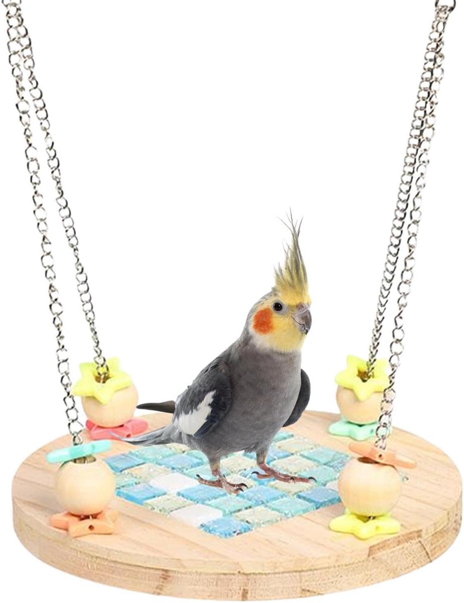 Vogel Hangmat - Vogelbed Schommel - Vogels Kalmeren - Koelcomfort Pad - 20.8L x 20.7B x 6.2H cm - Enkele Attribuut