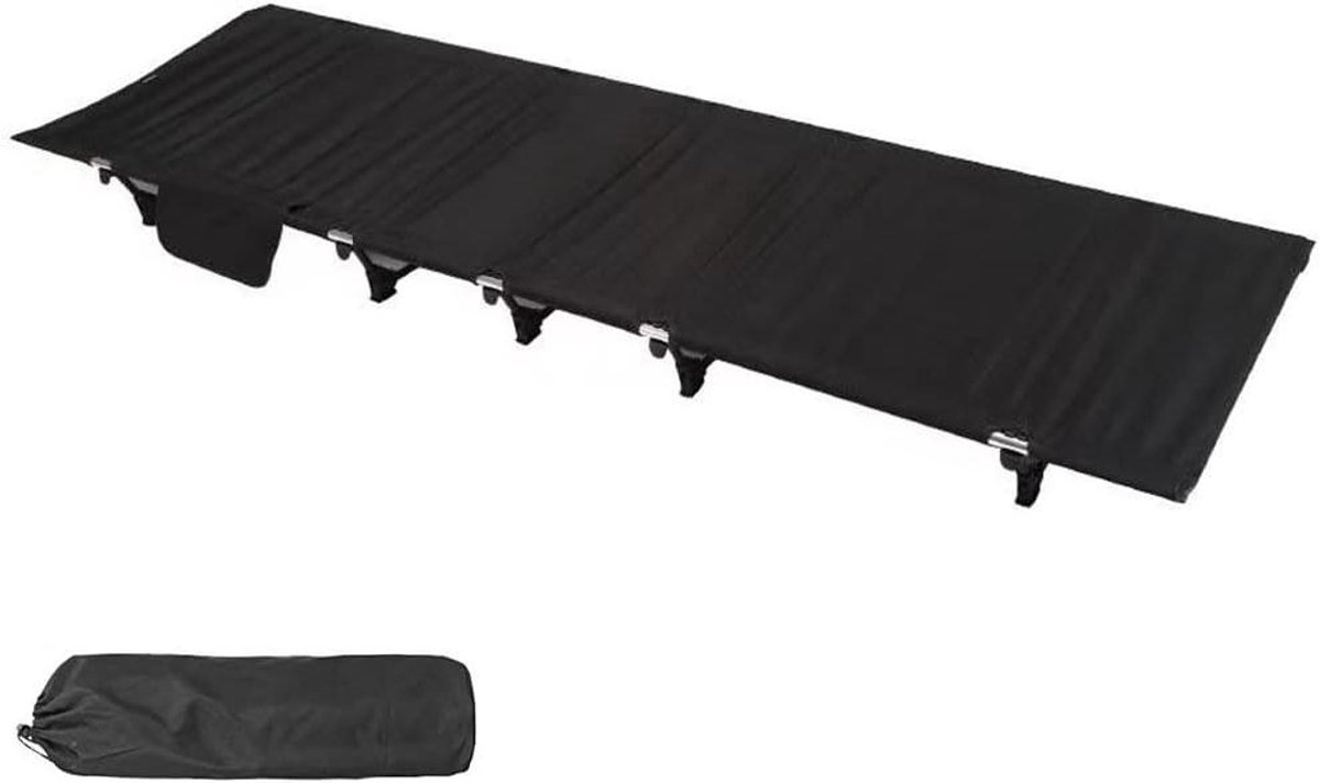 Campingbed Volwassenen - Opvouwbaar Bed - Buiten Kamperen - Extra Groot - 185 cm - Zwart
