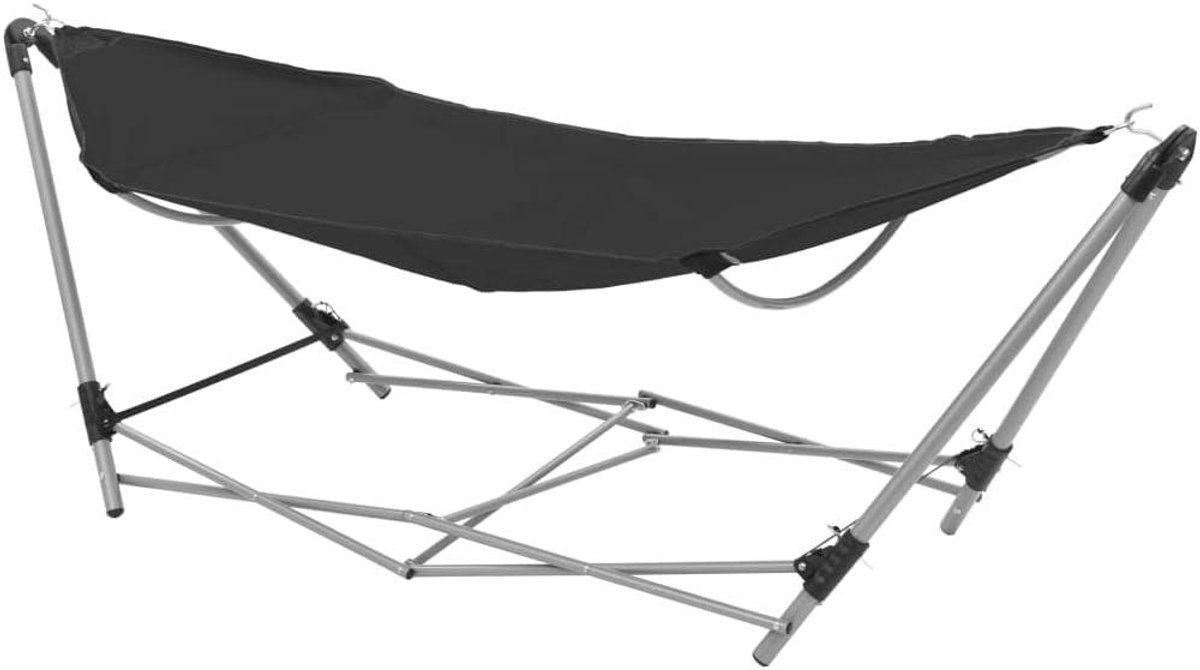 Hangmat met Standaard - Kampeerhangmat Ligstoel - Ontspannen in de tuin - Opvouwbaar en draagbaar