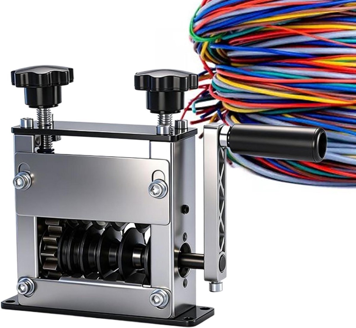 Koperdraad Stripmachine - Kabelstripper Aluminium - Draden Strippen - Zes Precisie Kanalen - 1-17 mm - Zilver