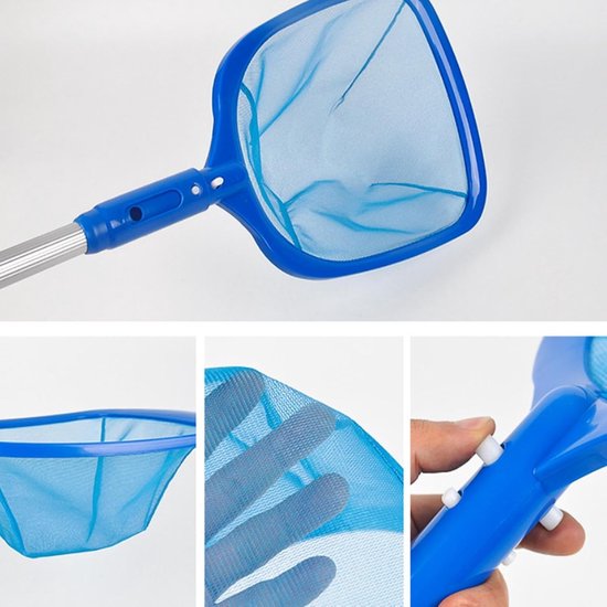 Zwembad Schepnet - Vuilnisnet Vijver - Water Reinigen - Ultrafijn Gaas - 41.1 x 28.7 x 5.8 cm - Blauw — afbeelding 3