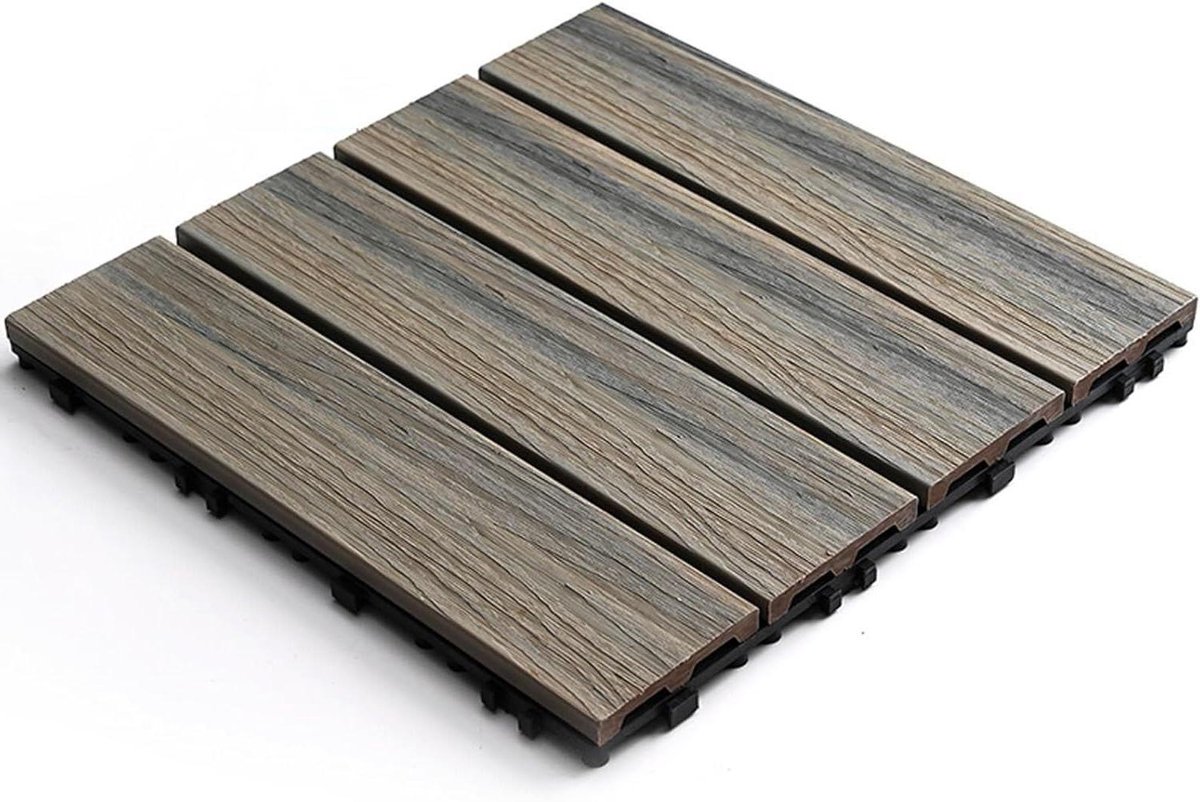 Terrastegels - Vloertegels Buiten - Buitenruimte Creëren - Snelle Drainage - 30x30 cm - Zwart