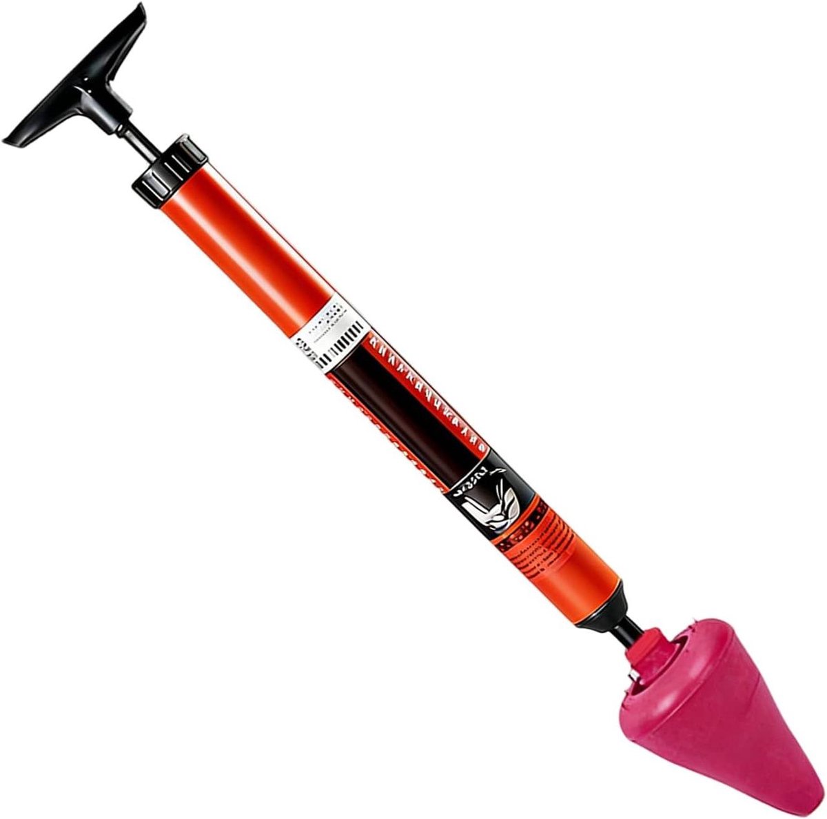 Toilet Ontstopper - Afvoer Ontstopper Plunjer - Verstopping Verwijderen - Hogedruk Luchttechnologie - 65 cm - Grijs