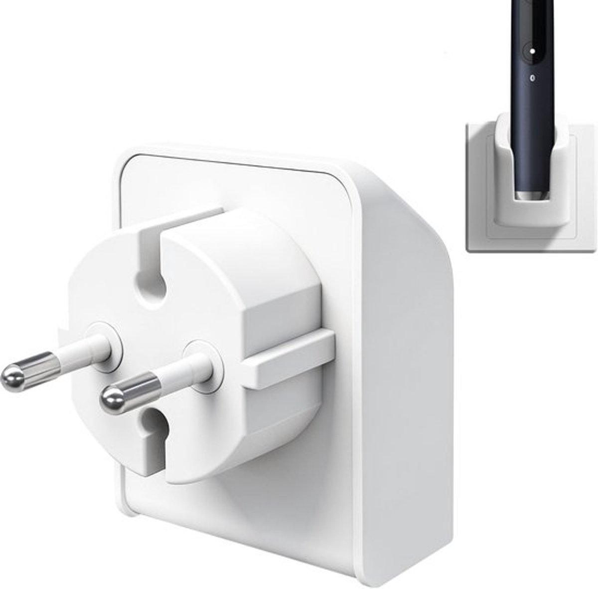 Casalora® Tandenborstel Elektrisch Laadstation compatibel met Braun Oral B IO10 IO9 IO8 IO7, Alternatief Oplader, Magnetisch Wandlader, EU-stopcontacten voor Elektrische Tandenborstel Oral b IO - Wit