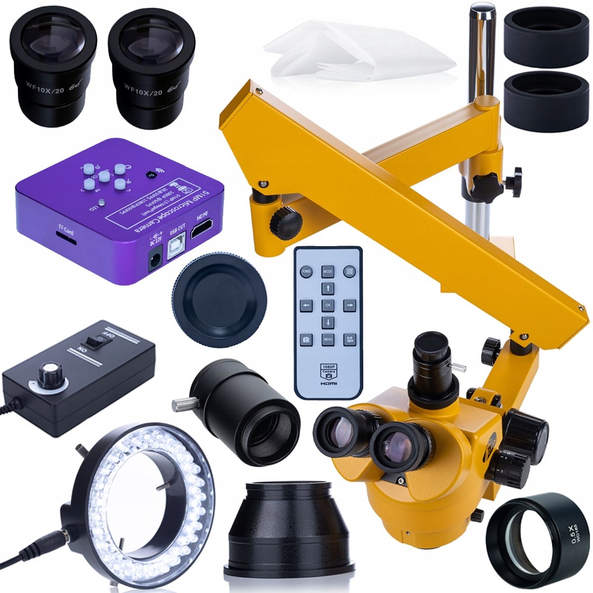 Rosfix Trinoculair Stereomicroscoop Neptune Pro MSNP-T-WDMS3-O - 7–45x met 51MP 4K Cam
