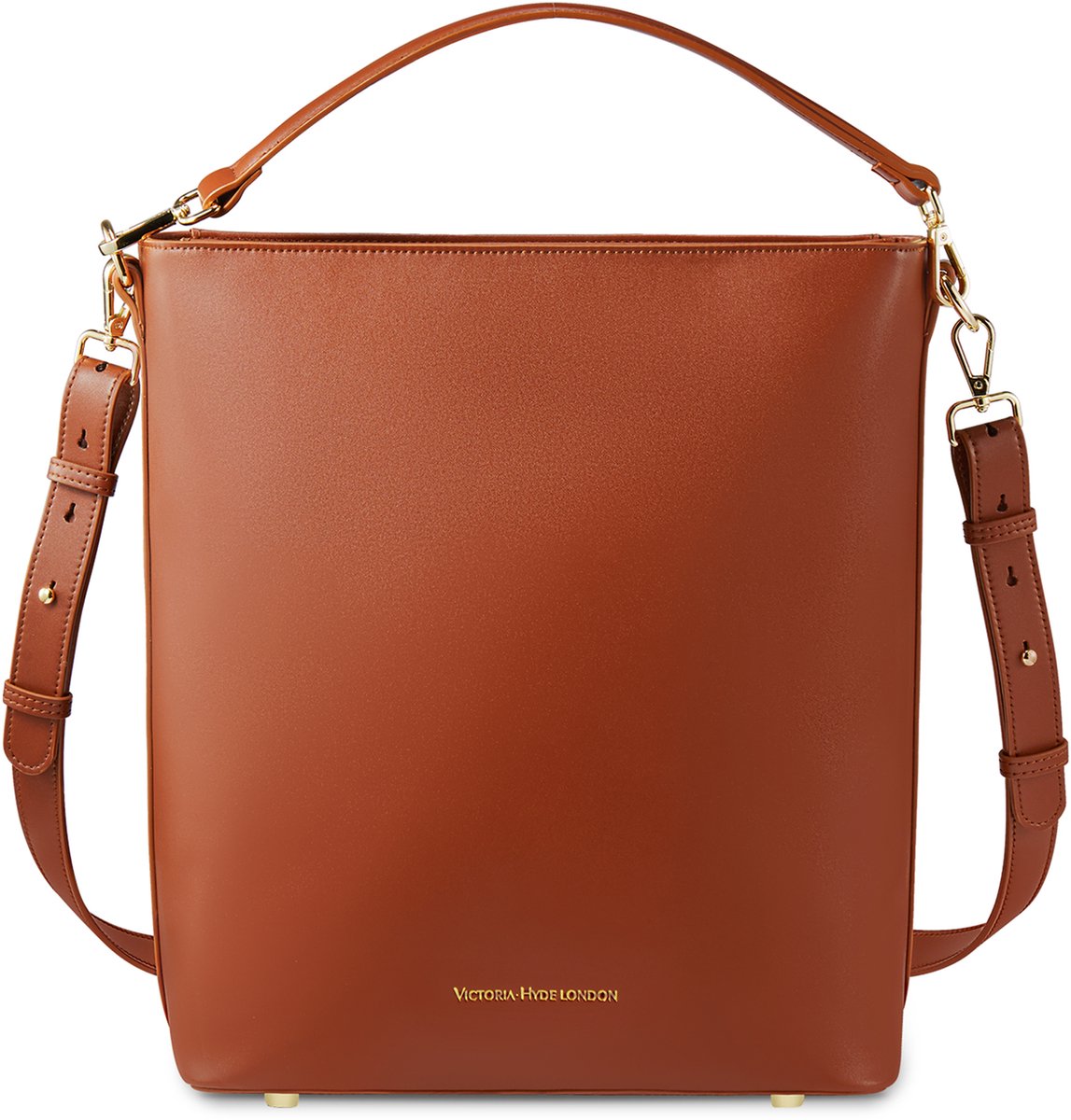 Victoria Hyde "Kloey" - Business tas - handtas organizer - Laptoptas 13 inch- Werktas - Imitatieleer - Dames Tassen - Schoudertas - Handtas met rits - Multifunctionele tas - ingebouwde compartimenten - met extra lange riem- Handtassen - Kastanjebruin