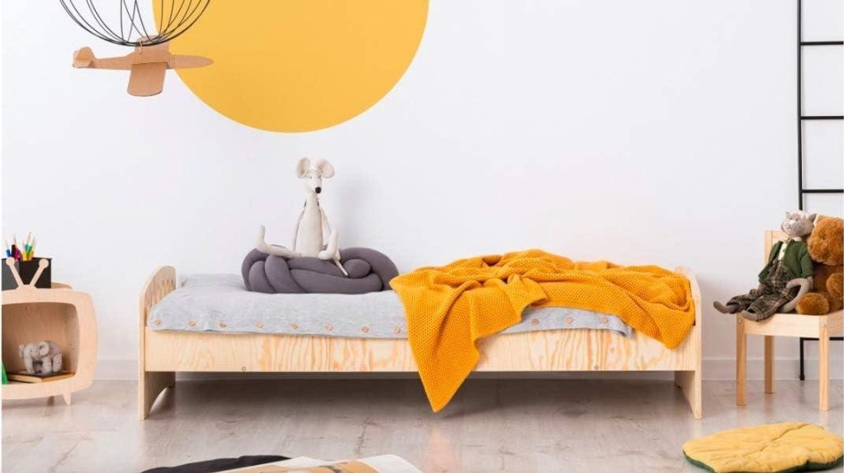 Kinderbed Hout - Montessori Bed - Kinderkamer Inrichten - Handgemaakt Solide - 170 x 90 cm - Veelkleurig