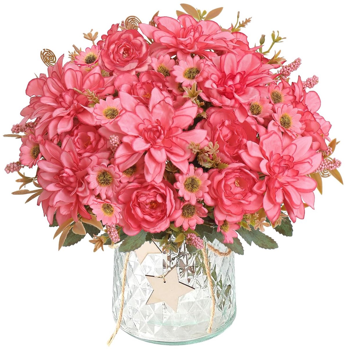 Omgoods - 4 Bundels Kunstbloemen voor Decoratie en Arrangement