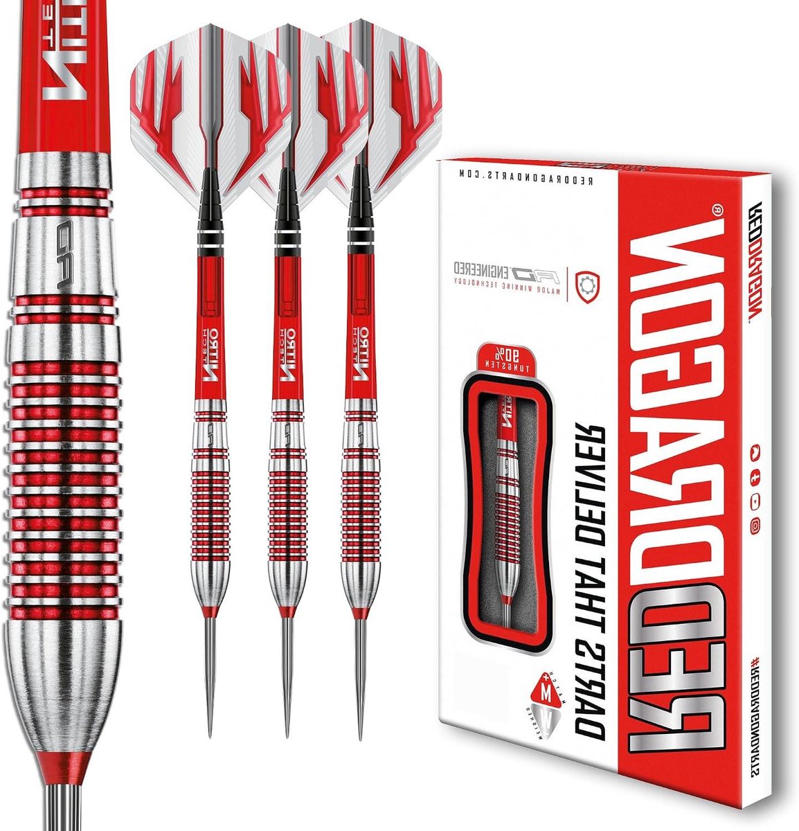 Tungsten Dartpijlen - Professionele Darts - Precisie Werpen - 90% Tungsten Materiaal - 26 Gram - Zilver