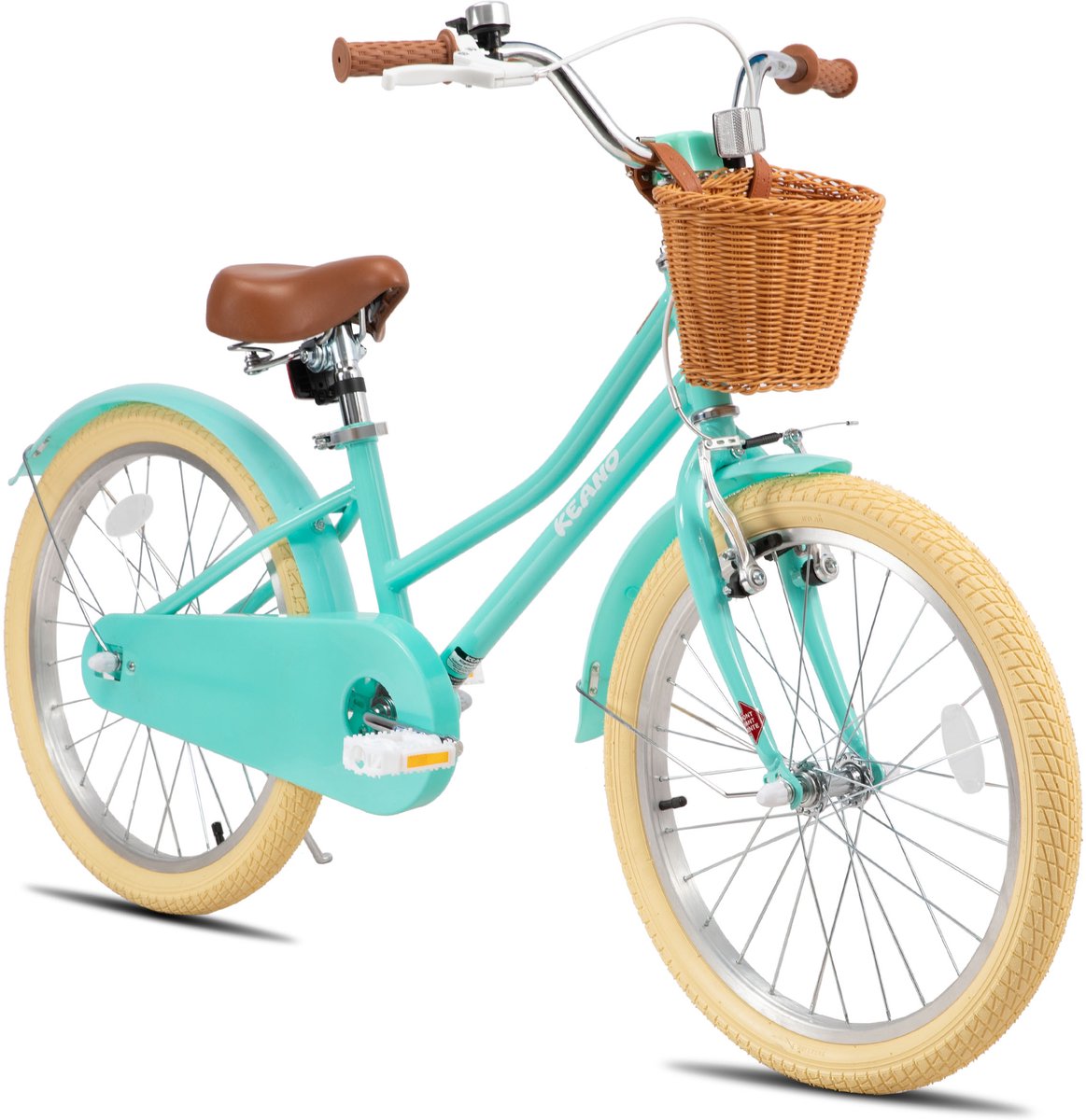 Keano 20 Inch Kinderfiets voor Meisjes 7-10 Jaar met Standaard Kinderfiets Groen