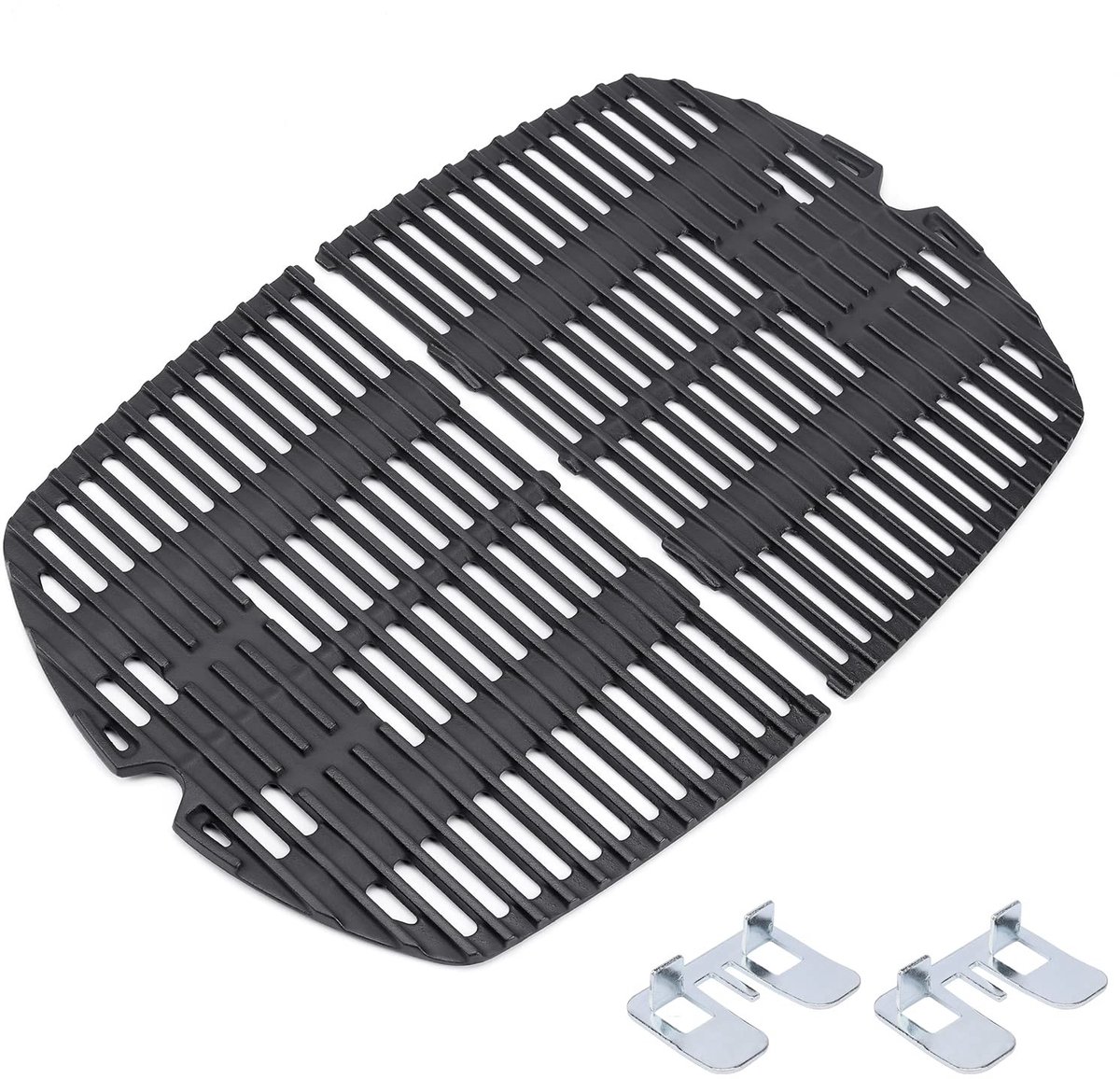 Omgoods - Gietijzeren Grillroosters voor Gasbarbecue, Set van 2