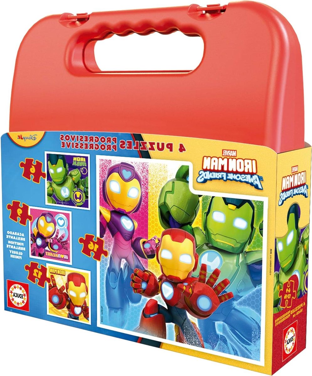 Kinderspeelgoed Puzzels - Stapelspel - Creatief Spelen - Set van 4 - 16x16 cm - Multicolor