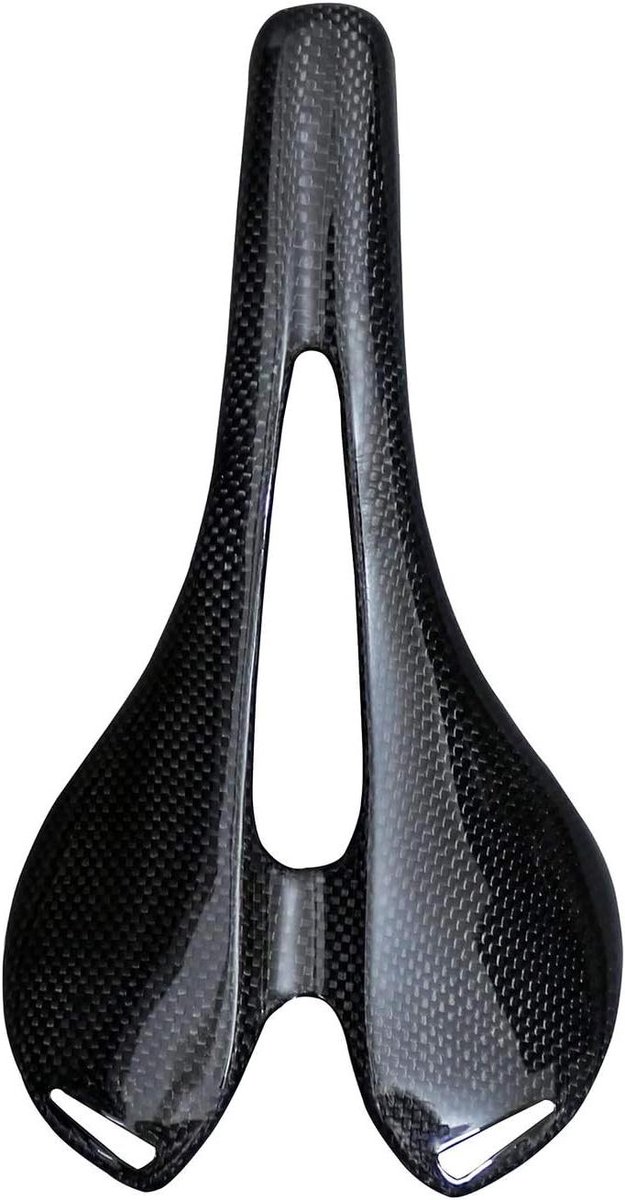 Fietszadel Carbon - Fietszitje MTB - Comfortabel Fietsen - Hol Uitgevoerd - 275 x 143 mm - Mat