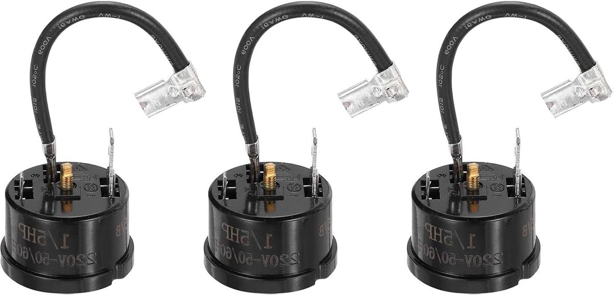 Koelkast Overbelastingsbeveiliging - Compressor Beveiliging - Apparaten Beschermen - Hittebestendig Materiaal - 3 stuks - Zwart