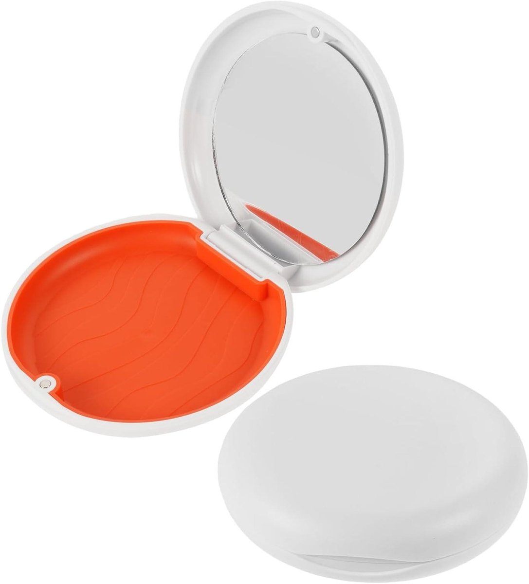 Opbergdoos Kunstgebit - Bewaarhouder Beugel - Hygiënisch Opbergen - Magnetische Sluiting - 87 x 87 x 2 cm - Wit