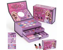 Suntac Make-up Koffer voor Kinderen - 30-delig - Wasbare Make-up - Met Spiegel - Vanaf 3 Jaar