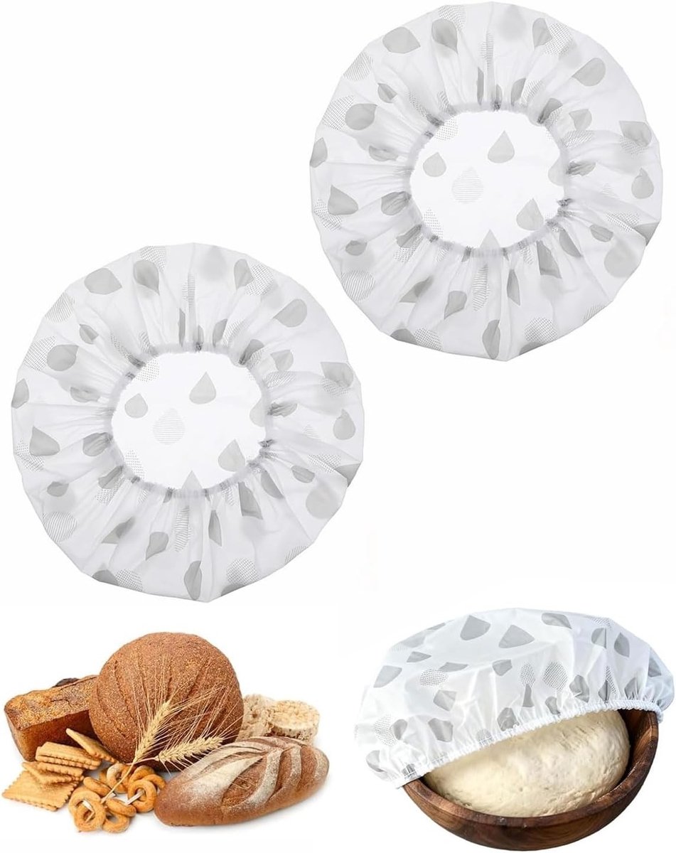 Set van 2 Abdeckhauben voor Voedsel - Ideaal voor Brood Bakken, Gärkorven en Vershoudaccessoires