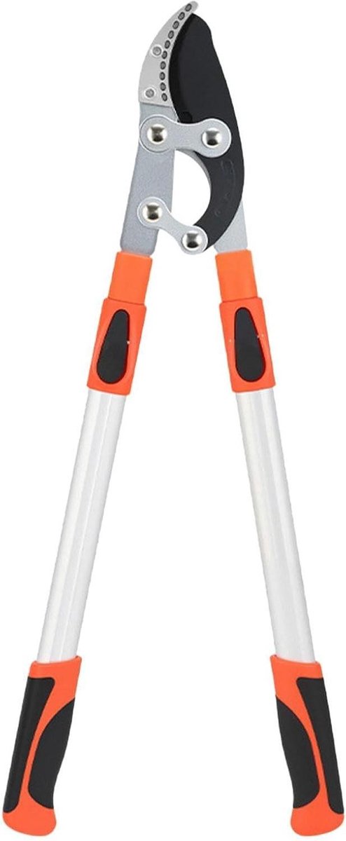Takkenschaar Telescopisch - Takkenknipper Snoeischaar - Tuinonderhoud Snoeien - Robuuste Gelegeerd Staal - Tot 97cm Uitschuifbaar - Oranje Wit