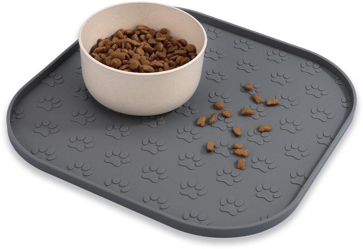 Vierkante voermat voor honden en katten - siliconen, waterdicht en antislip (28 x 28 cm)