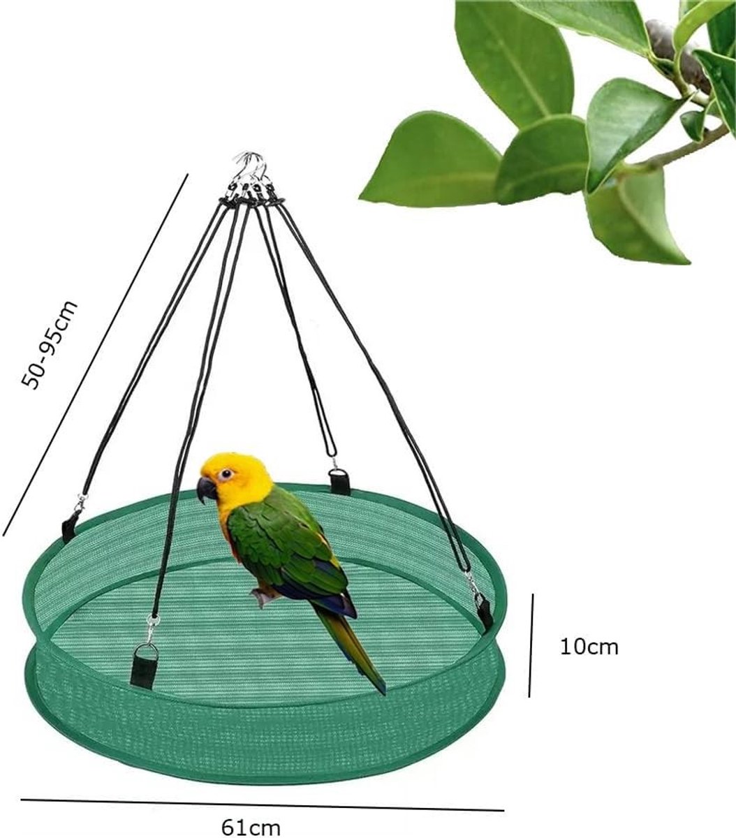 Vogelvoederopvangbak set van 2, diameter 61 cm, ideale opvang voor vogelvoer en vogelhuisjes, verstelbare voederband voor buitengebruik