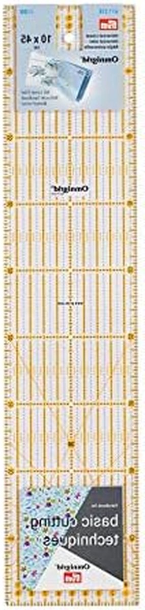 Quilting Liniaal - Naai Liniaal - Stof Op Meten - Hoge Kwaliteit - 100x450mm - Transparant