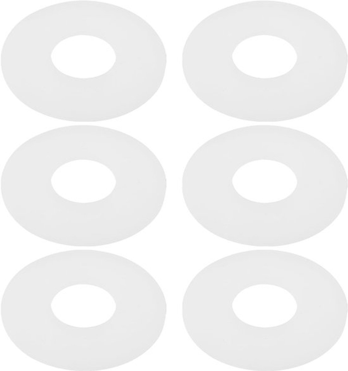 Spoelklep Afdichting 6 Stuks - Siliconen Seal - Afdichting Pakking - Vervanging - Compatibel met TOTO THU128 - Afmetingen 9x3,5x0,3 cm - Afsluitring