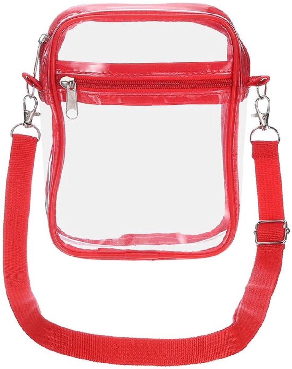 Crossbody Tas Waterdicht - Transparante Schoudertas - Sporttas - Festival Tas - Verstelbare Draagriem - 15 x 4,6 x 20 cm