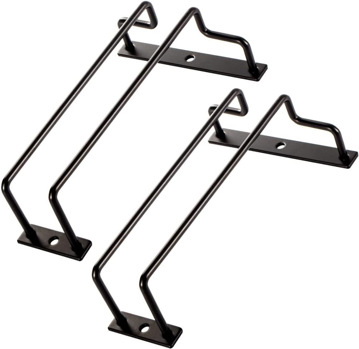 Ophangrek voor wijnglazen - Zwart - 18 cm - Stalen Onderplank Houder - Voor Keuken en Bar