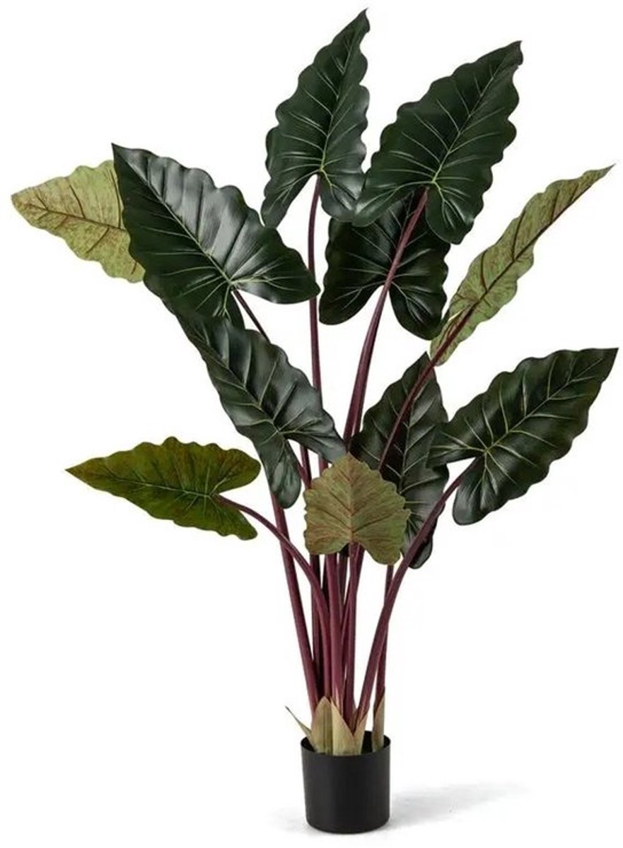 Kunstmatige regenboog-taro boom 160cm hoog, nep plant in pot - 1 stuk