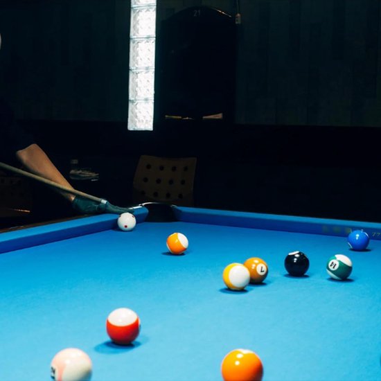 Biljarttafelkleed - Pooltafel vilten doek - Biljart Spelverbetering - Duurzaam Anti-Kras - 8FT - Blauw — afbeelding 4