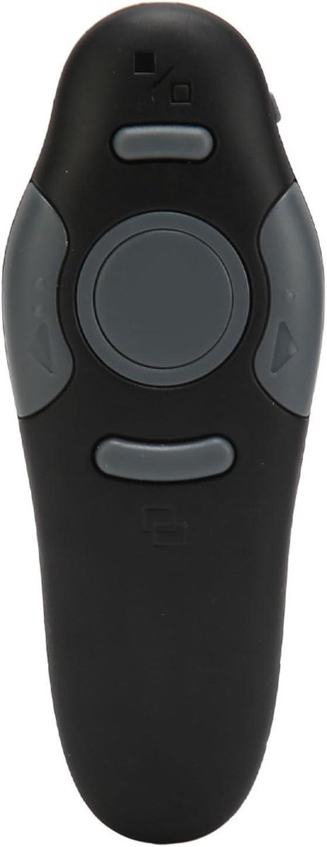 Presentatie Clicker - Draadloze Presenter - Dia's Presenteren - Ergonomisch Gebogen Ontwerp - 15 Meter Bereik - Mat Zwart