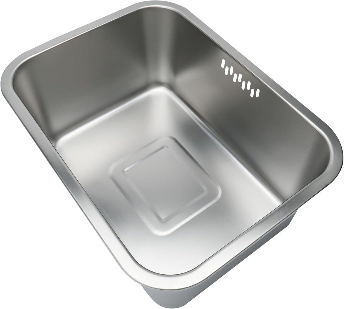 RVS Afwaskom - Gootsteen Kom Schotel Tub - Kamperen en Reizen - Dubbele Zijgleuf Ontwerp - 10 Liter - Zilver