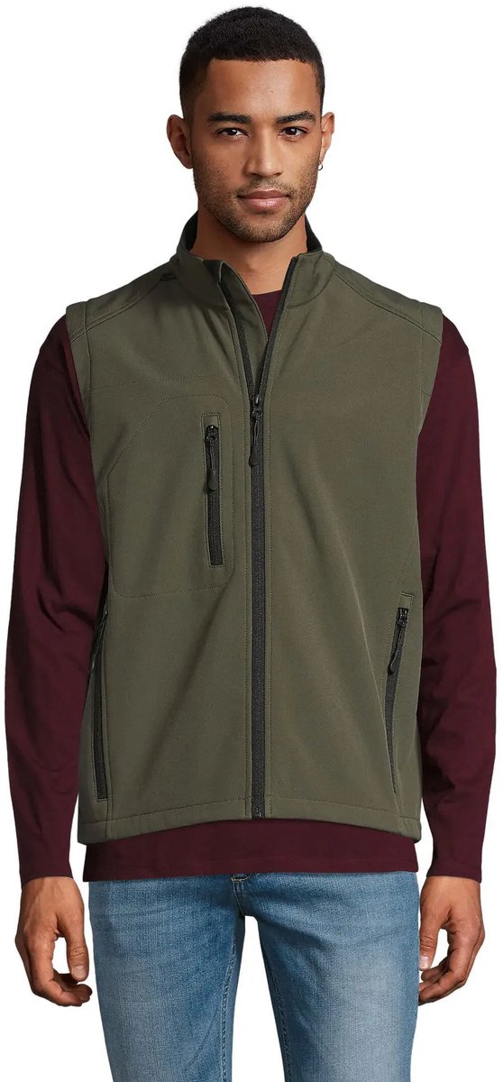 SOL'S Men´s Sleeveless Softshell Rallye L846 - Army - 3XL