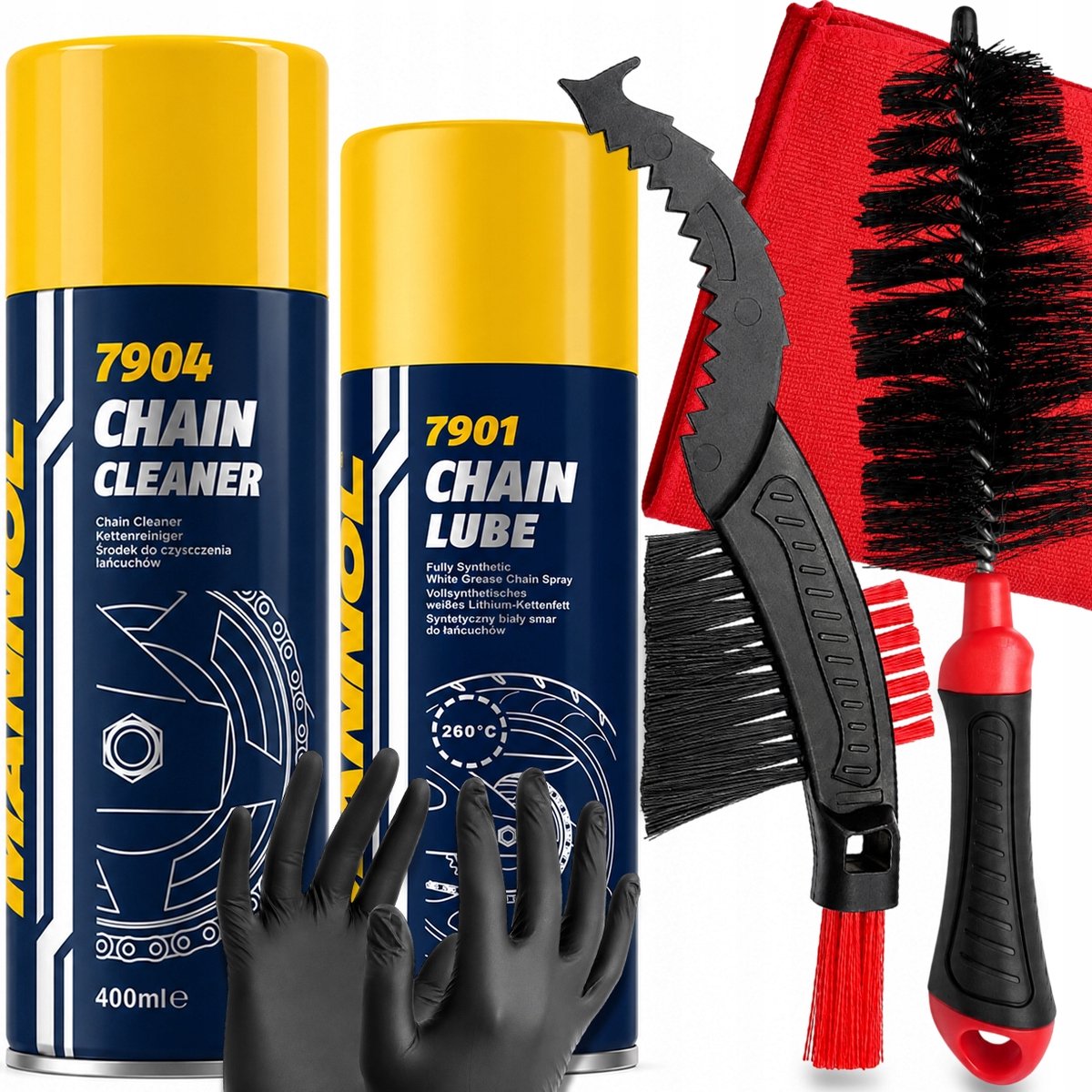 Mannol Fietsketting Onderhoudsset: Reinigen, Smeren & Poetsen