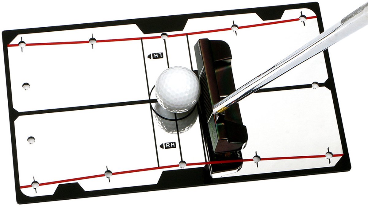 Stripe putting spiegel voor golf - Uitlijnlijnen - 30,5 x 17,5 cm
