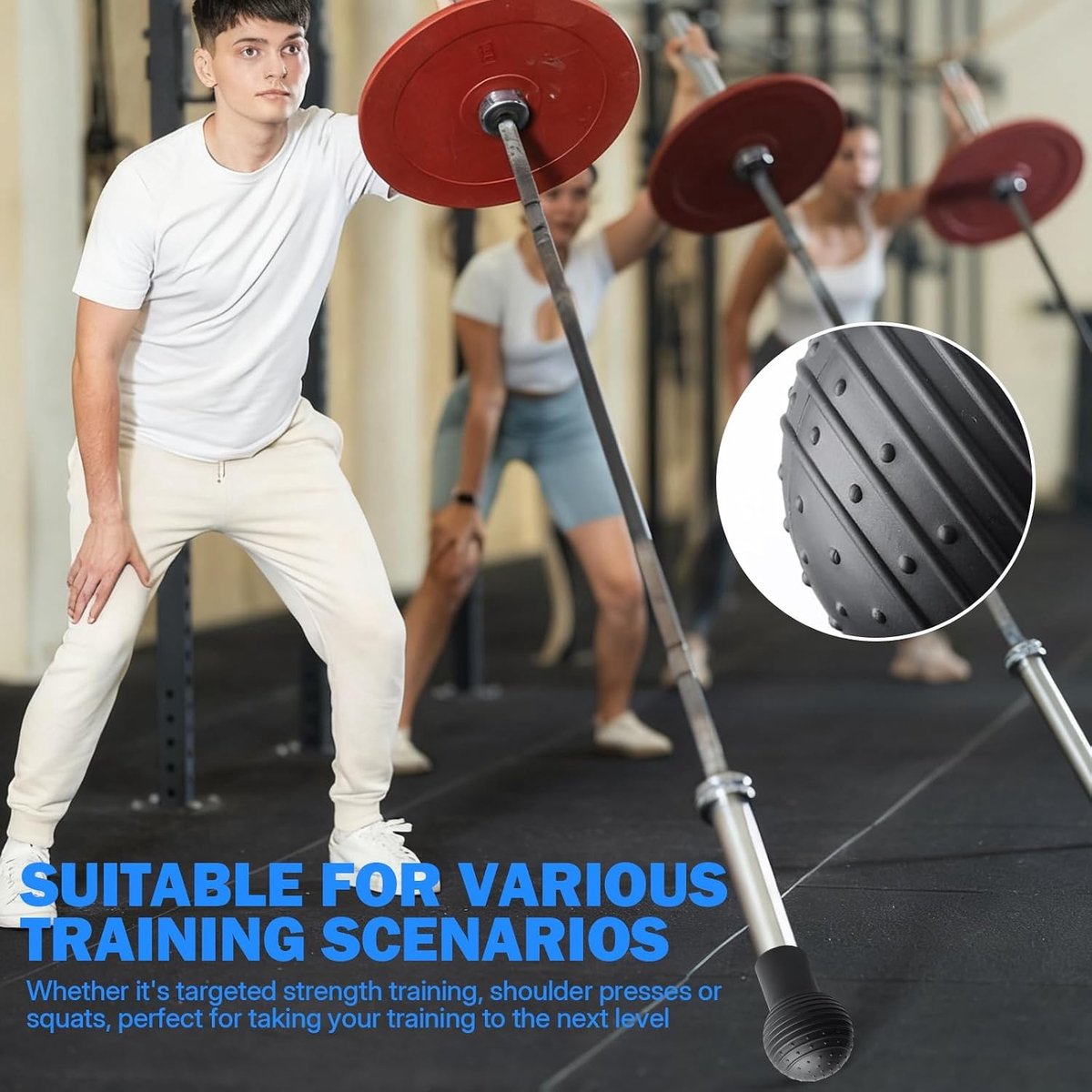 Landmine Barbell Attachment 50 mm met Rubber Basis en 360° Rotatie voor Krachttraining en Dumbbells, Geschikt voor Olympische Stangen