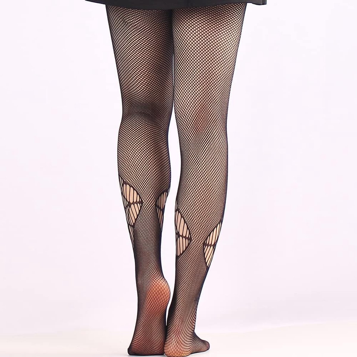 Halloween Fishnet Pantyhoses met Skelet en Spin Web Motief - Hoge Taille Zwarte Kousen voor Vrouwen, Perfect voor Feestjes en Kostuums