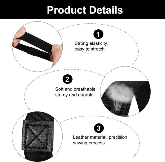 8 Stuks Elastische Fixatiebanden voor Schoenen, Ideaal voor Voetbalschoenen, Sportschoenen en Hakken, Antislip en Duurzaam — afbeelding 2