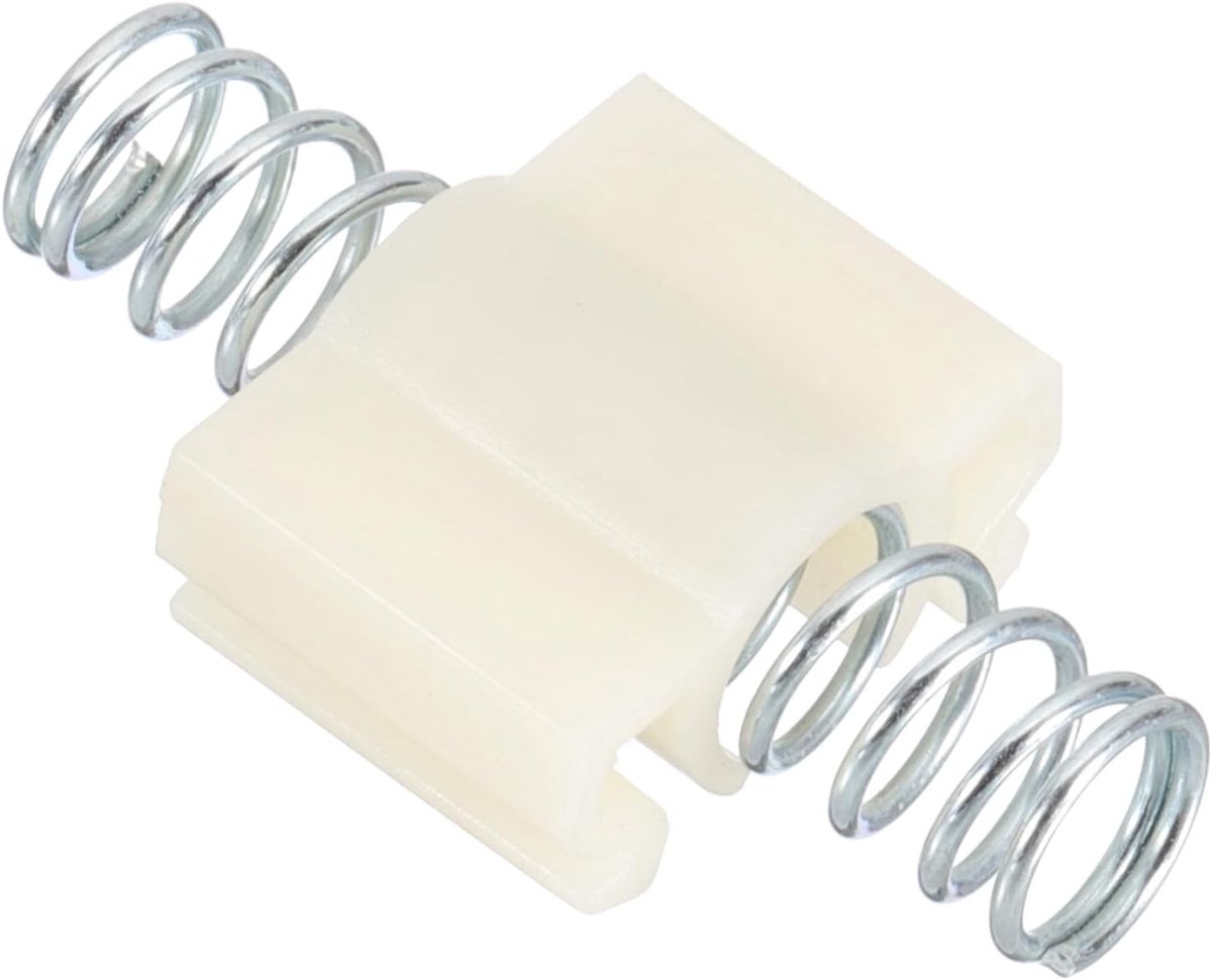 Bifold Deur Hardware Kit voor Vouwkasten, Schuifdeur Reparatie met Top Korte Veer en Slide Guide, Wit