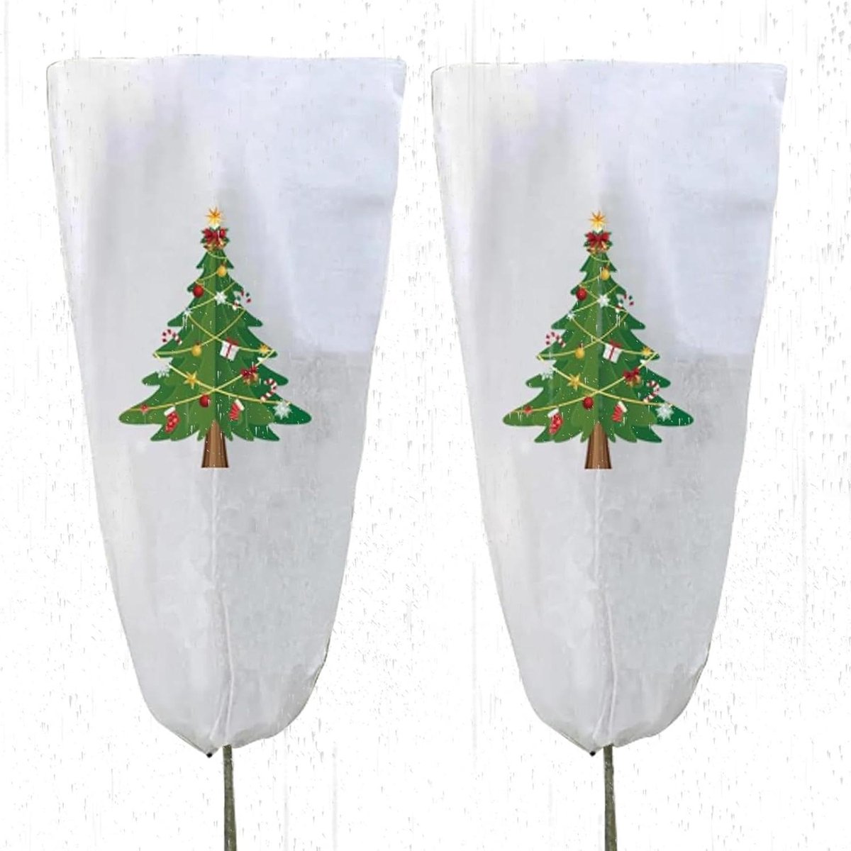 Vorstbescherming Afdekkingen - Boomhoezen Vliesdoek - Planten Beschermen - Geïntegreerde Microporiënventilatie - 2 stuks - Grijs