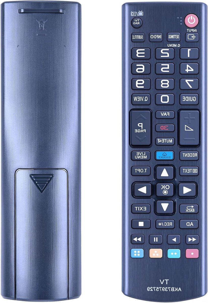 Vervangende Afstandsbediening - Universele Afstandsbediening TV - TV Bediening - Geen Installatie Nodig - 10 Meter Bereik - Zwart