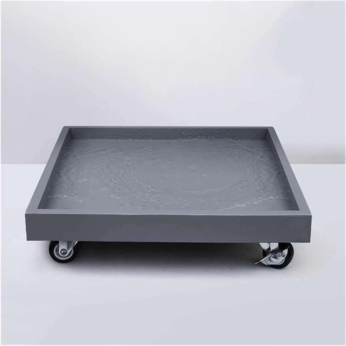 Plantenwagen met wielen - Bloempot trolley - Planten verplaatsen - 360 graden draaibaar - 38 cm - Grijs