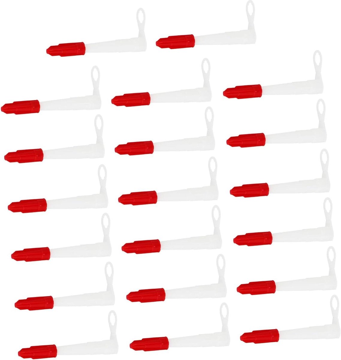Kit Mondstukken - Kitspuit Tips - Kit Aanbrengen - Herbruikbaar Siliconen - 20 Stuks - Wit en Rood