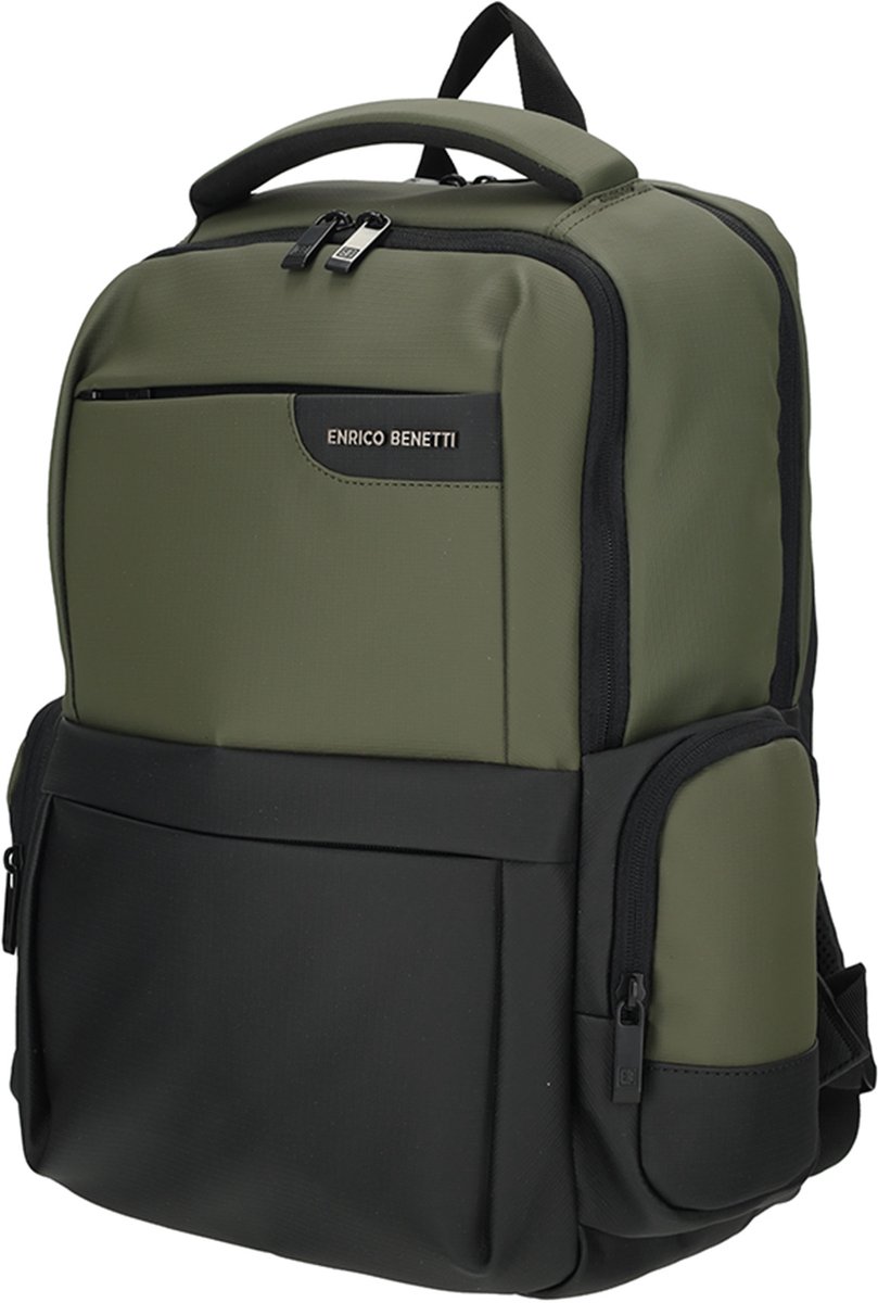 Enrico Benetti Newport Laptoprugzak - 17 inch - Olijfgroen