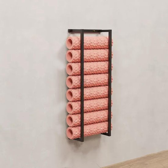 Yogamat Opbergrek - Mat Houder - Sportschool Organiseren - Wandmontage Ontwerp - 64-160 cm - Zwart van Yogamat — afbeelding 5