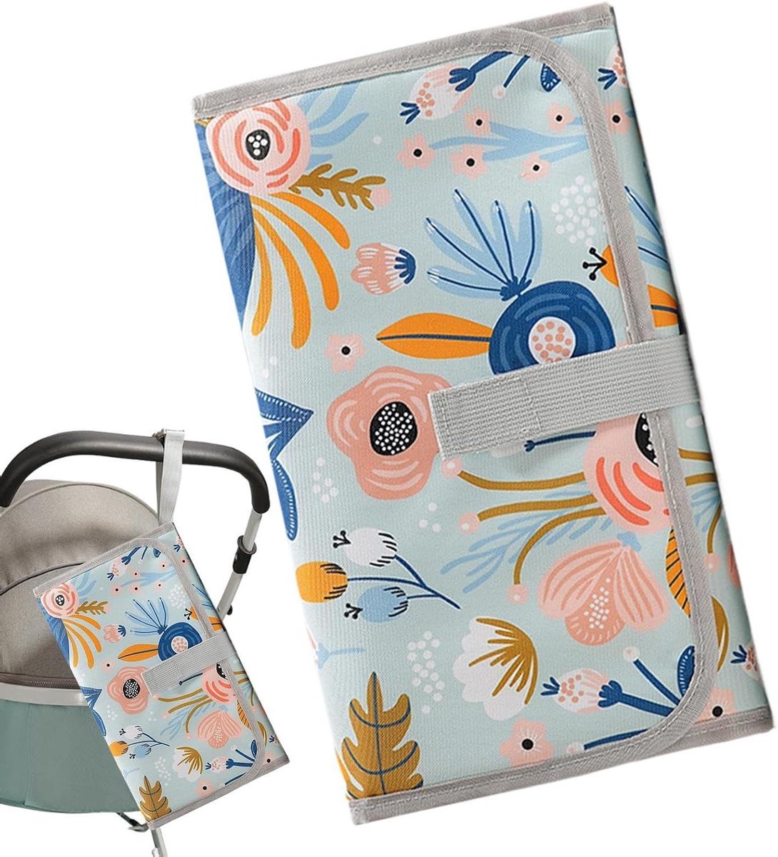 Baby Verschoonmat - Luier Mat - Onderweg Luiers - Opvouwbaar Ontwerp - 35 x 20 cm - Meerkleurig