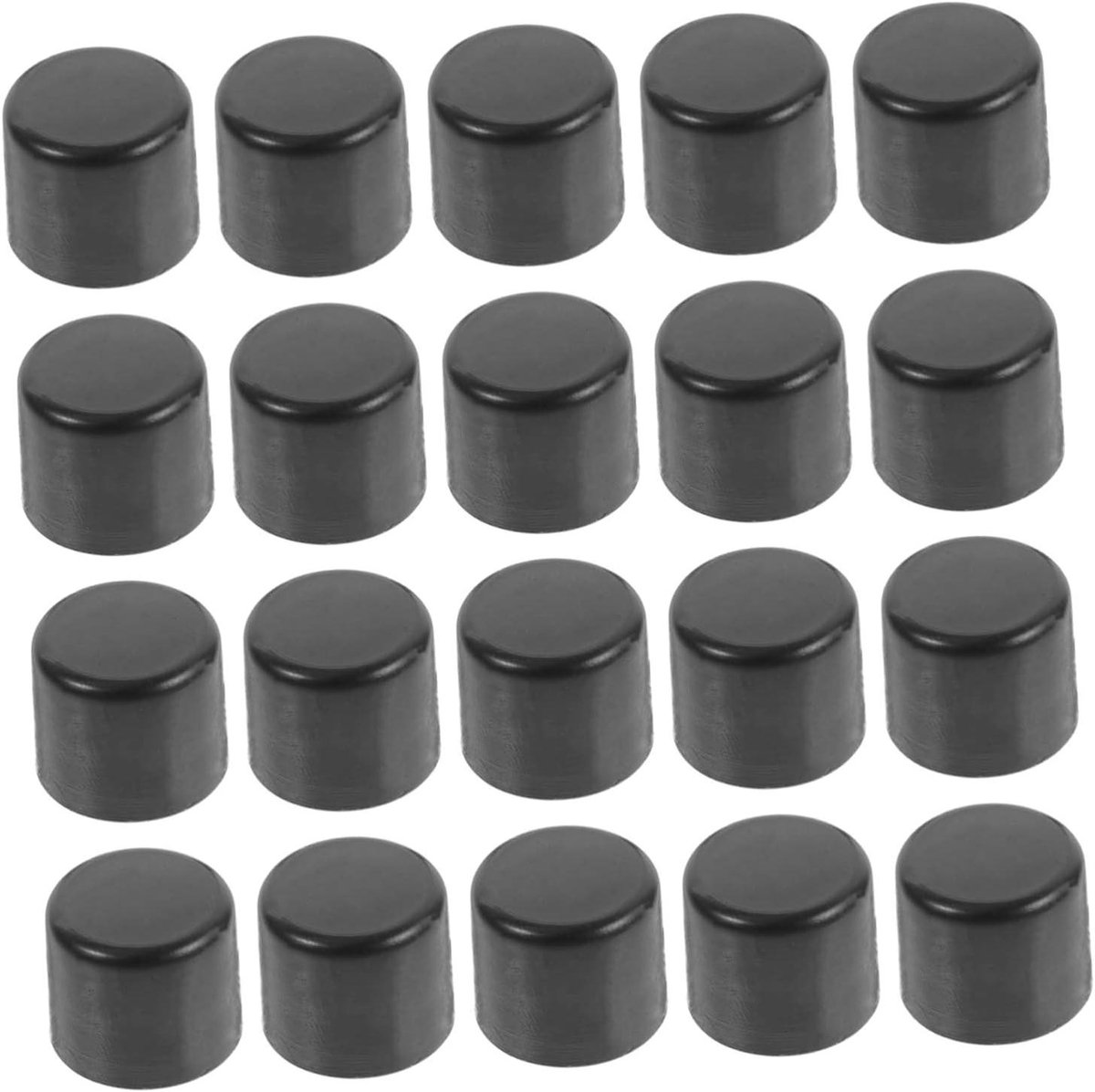 Tafelvoetbal Eindkappen - Reserve dopjes - Tafelvoetbal Onderhoud - Set van 20 stuks - 0.9x0.9cm - Zwart