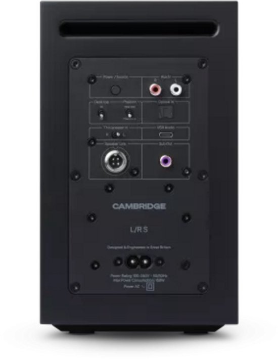 Cambridge Audio L/R S Actieve Boekenplankspeaker - Zwart (Paar) — afbeelding 4